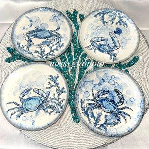 inHomestylez spectrum Chesapeake Blue Crab Appetizer Plates